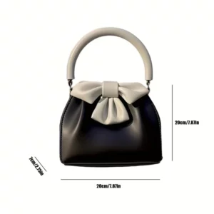 Women's Cute Small Square Bag Top Handle Small Handbag，Magnetic Closure，Soft Material - Image 3