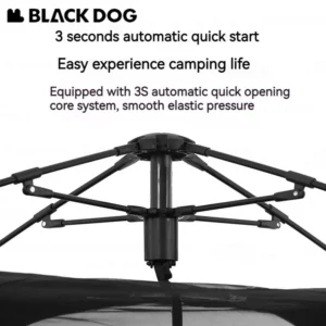 Naturehike BLACKDOG Automatic Tent Black Coating Two Doors Four Windows Camping Outdoor Sunscreen Waterproof Quick Opening Tent - Image 2