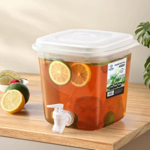 3.5L and 5L Lemonade Stand Juice Jug Cold Water Pitcher with Lid for Iced Juice and Beverage Dispenser - Image 1