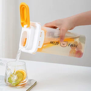 WORTHBUY Refrigerator Cold Kettle Plastic Cold Water Jug Large Capacity Drinkware Heat Resistant Beverage Lemon Tea Juice Jug - Image 2