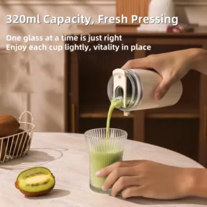 Portable Juicer Blender 304 Stainless Steel Thermos Bottle Juicer Mixer Smoothie Blender Electric 26 Blades Juice Extractor - Image 2