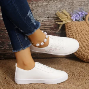 Women Sneakers New Comfortable Outdoor Summer Flats Shoes Fashion Lightweight Concise Vulcanized Shoes Women Zapatos De Mujer - Image 3