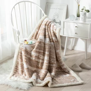 Cotton Velvet Winter Blanket Warm Jacquard Double-Sided Thickened Lambskin Blankets Comfortable Soft Multifunctional Blankets - Image 3