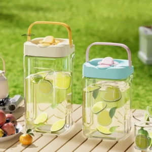 2/2.5/3.5L Cold Water Kettle with Faucet Plastic Drink Dispenser for Refrigerator Fruit Tea Bucket Liquid Beverage Container - Image 4