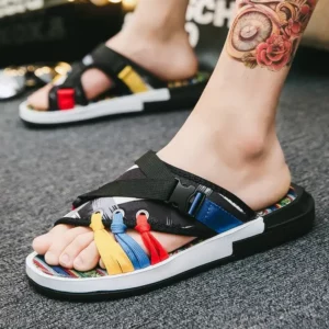 Sandals Man Beach Slippers for Men Eva Canvas High Quality Shoes Fashion Cheap Liquidation Elegant Designer Luxury Low Price Pvc - Image 5