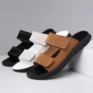 2025New Men's Slippers Comfortable Soft Sole Cork Slippers for Men Summer Leisure Platform Sandals Designer Slides Large Size48 - Image 1