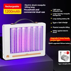 Mosquito killing lamp can be hung on USB, rechargeable for restaurants, indoor and outdoor use, commercial electric shock mosqui - Image 6