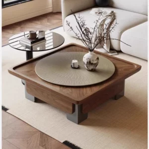 Brown Waterproof Coffee Table Tray Centerpiece Unique Modern Set Side Table Living Room Minimalist Mesa De Centro Sala Furniture - Image 1