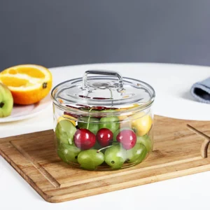 1Pcs Heat Resistant Glass Bowl Stackabe Round Fruit Salad Bowls Clear Kitchen Food Storage Container Salad Bowl - Image 4