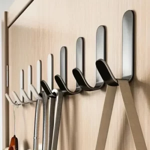 6Pcs Strong Self-Adhesive J-hook Waterproof Adhesive Hanging,Bathroom Towel Key Kitchen - Image 3