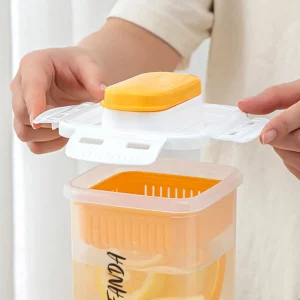 WORTHBUY Refrigerator Cold Kettle Plastic Cold Water Jug Large Capacity Drinkware Heat Resistant Beverage Lemon Tea Juice Jug - Image 3