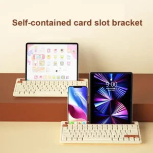 Wireless Bluetooth Keyboard 87 Keys Three-mode Silent Mini Mute Keyboard For Notebook IPad Laptop Desktop Tablet Computer - Image 4