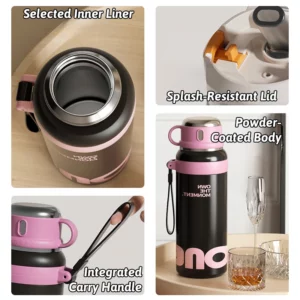 SUS316 Stainless Steel Thermos Double Wall Insulated Leakproof Tumbler Thermal Water Bottle Portable Durable For Travel Sports - Image 6