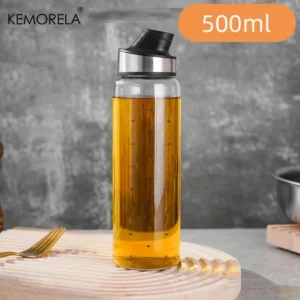 KEMORELA 1/3PCS Oil Bottle Olive Oil Glass lecythus Dispenser Drip-Free Automatic Opening And Closing Seasoning Bottle Bottle - Image 3