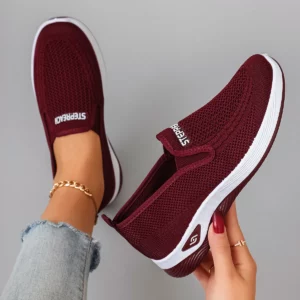 Spring New Women's Casual Sports Shoes, Comfortable, Breathable, Lightweight and Wear-Resistant Lazy Shoes, One-Leg Soft-Soled Flat Shoes - Image 6