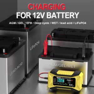 12V 6A Car Battery Charger Pulse Repair LiFePO4 14.6V Smart Fast Charge AGM Deep Cycle GEL Lead-Acid Charger For Auto Motorcycle - Image 6