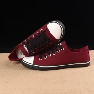 2024 New Fashion Casual Shoes for Men Lace Up Walking Shoes Boys Canvas Flat Shoes Male Solid Color Flats Students Sneakers - Image 1