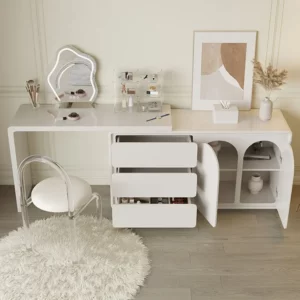 Girls Dressing Makeup Vanity Table Vanity Table Stand Bedroom Desk Vanity Table Drawer Storage Coiffeuse De Chambre Furniture - Image 3