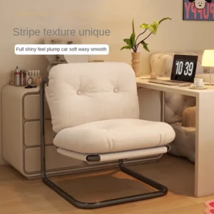 Sofa Small-sized Living Room Bedroom Corduroy Single Sofa Chair Leisure Reading Suspended Design Backrest Chair Couch Furniture - Image 2