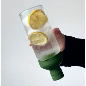 2025 New High Borosilicate Glass Cold Extraction Bottle Creative Portable Juice Cold Water Bottle Ins Wind Cold Water Cup - Image 2