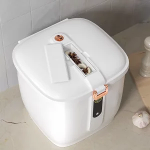 Rice Container Insect Proof Moisture Proof Rice Box Grain Sealed Jar Kitchen Container Rice Storage Box 5/10kg of Rice Bucket - Image 3