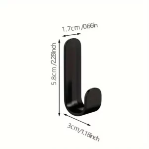 6Pcs Strong Self-Adhesive J-hook Waterproof Adhesive Hanging,Bathroom Towel Key Kitchen - Image 2