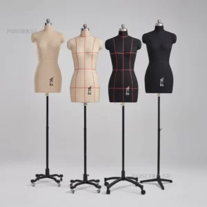 Female Mannequins for Clothing Design Professional Bust Modeling Sewing Mannequins with Stand Metal Base Can Be Pinned D - Image 2