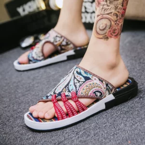 Sandals Man Beach Slippers for Men Eva Canvas High Quality Shoes Fashion Cheap Liquidation Elegant Designer Luxury Low Price Pvc - Image 6