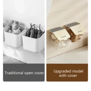 Onion And Garlic Storage Box Kitchen Acceesories Perforation-free Wall Hanging Kitchen Storage Basket Preservation - Image 4