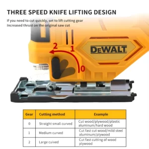 Dewalt 2700RPM Brushless Curve Saw Cordless Electric Jig Saw Portable Adjustable Woodworking Power Tool For Dewalt 20V Battery - Image 5