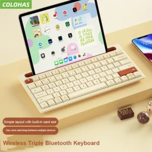 Wireless Bluetooth Keyboard 87 Keys Three-mode Silent Mini Mute Keyboard For Notebook IPad Laptop Desktop Tablet Computer - Image 2