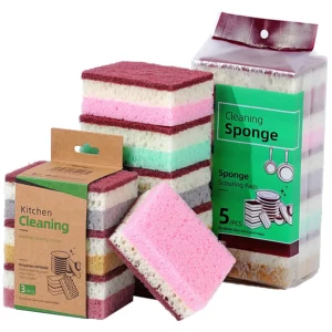High density sponge cleaning cloth, dishwashing cloth, non greasy kitchen and catering supplies, sponge brush, pot and bowl - Image 5