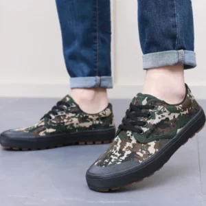 Outdoor Working Shoes for Men Non-slip Wear-Resistant Men's Vulcanized Shoes Mesh Breathable Rubber Shoes Men Training Sneakers - Image 2