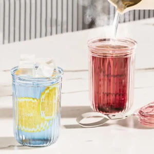 WORTHBUY Portable Transparent Plastic Water Bottle With Tea Strainer&Rope Travel Sport Drinking Cup Heat-Resistant Drinkware - Image 2