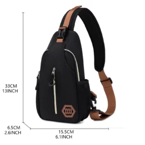 Men's adjustable chest bag, waterproof and portable shoulder bag and crossbody bag, very suitable for travel and outdoor sports! - Image 2