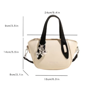 High end and niche solid color bag for women in 2024, new summer fashion crossbody bag, popular this year, portable bucket bag - Image 6
