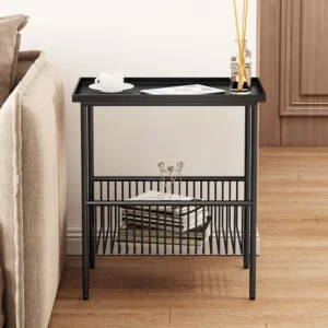Wuli Danish Design/ins Style Sofa Side Table Wrought Iron Corner Table Nordic Bedside Storage Small Table Coffee Table Rack - Image 4