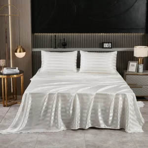 Simple Solid Color Silky Bed Sheet (without pillowcase) - Image 6