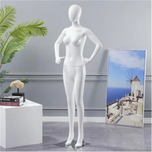 White Plastic Female Body Hand Mannequins, Wedding Decorative, Realist Cloth Model Doll, Maniqui Stainless Chassis, E058, 4Style - Image 4