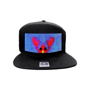 DIY Baseball Cap USB Rechargeable Bluetooth APP Programmable LED Scrolling Message Display Board Hip Hop Street Snapback Hat - Image 6