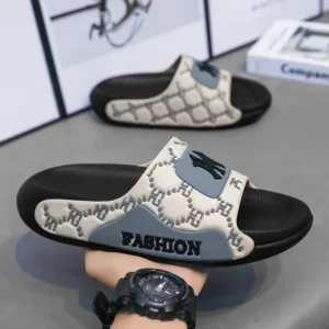 Men's Genuine Leather Sandals Luxury Slippers Walk Around Home House Slippers Man Summer Shoes 2025 Super Copy Shoes Slipers - Image 2