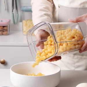 WORTHBUY Plastic Cereals Storage Box Transparent Sealed Jar Moisture-proof Spaghetti Grain Tank Kitchen Organizer Food Container - Image 5