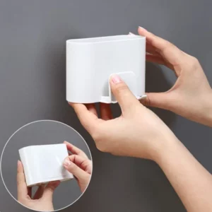 Toothbrush Holder Punch-free Wall-mounted Toothbrush Holder Shaver Toothpaste Mouthwash Cup Storage Rack Bathroom Accessories - Image 6
