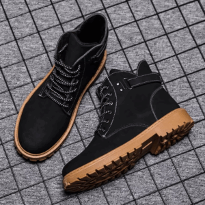 2021 Winter Men's Boots High-Top Work Shoes Velvet All-match Snow Boot Men's British Short Boots Warm Men's Casual Shoes - Image 5