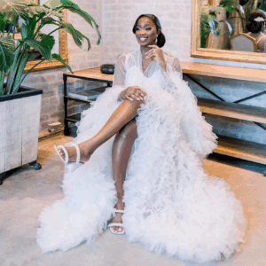 Customized White Bridal Dresses for Photoshoot Puffy Tulle Women Robe Long Sleeve Maxi Gown Wedding Bride Sleepwear Nightwear - Image 7