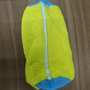 Durable Shoe Washing Machine Bag for All Shoe Types-Yellow with Blue Zipper,Ideal for Sneakers and Casual Shoes,Laundry Wash Bag - Image 2