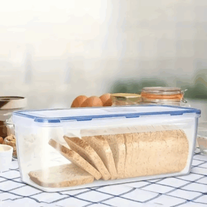 Plastic Bread Storage Box Airtight Food Storage Container Sandwich Bread Keeper With Lid Loaf Bread Container Kitchen Organizer - Image 2