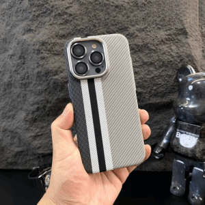 Trendy Carbon Fibre Relief MagSafe Phone Case for iPhone 15 13 14 16 Pro Max 15pro 12 Wireless Charging Hard PC Shockproof Cover - Image 5