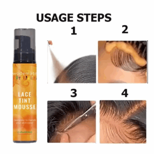 Color Lace Tint mousse Strong adhesive wig lace mousse Waterproof, safe and non-irritating 100ml Light / Medium / Dark Brown - Image 4