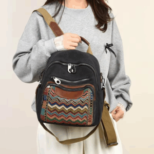 Casual National Style Denim Backpacks New Luxury Designer Bags for Women Bohemian Large Capacity Exquisite Stylish School Bag - Image 6